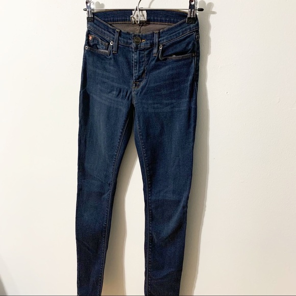 Hudson Super Skinny Krista Style Dark Indigo Wash Denim Jeans Five Pocket Style - Picture 2 of 13